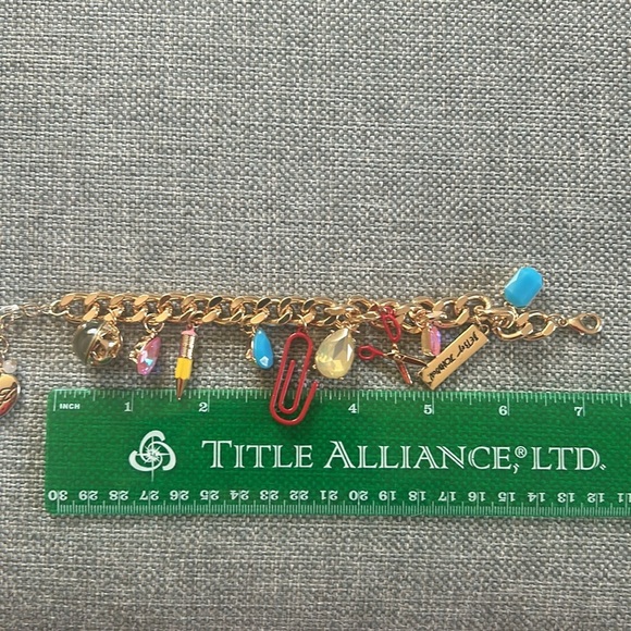 Betsey Johnson Charm School Charm Bracelet Crystal Accents - Picture 4 of 4